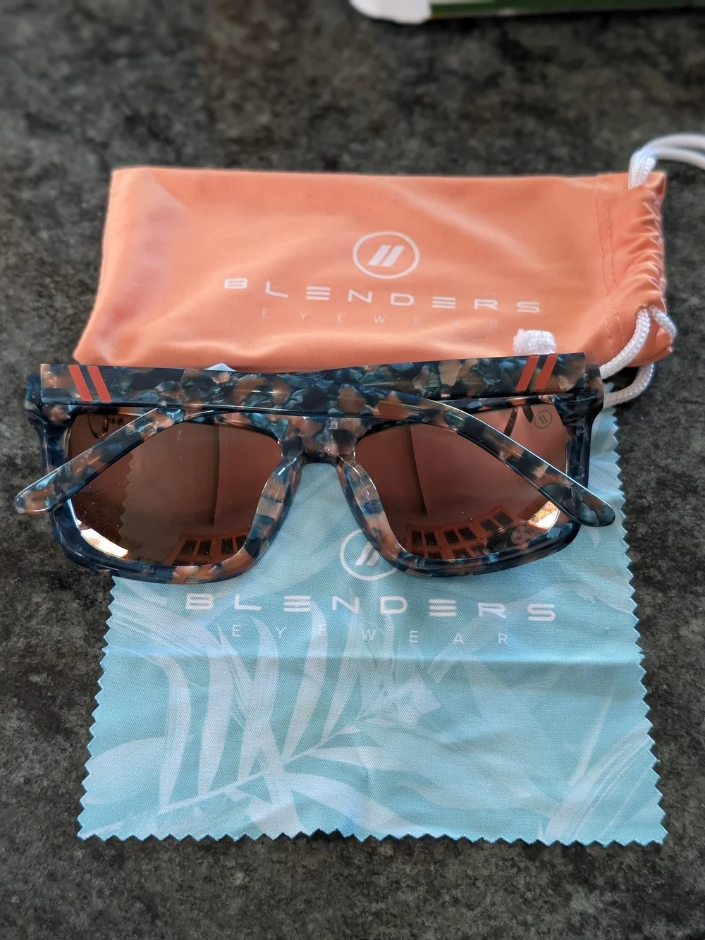 Blenders Teal And Coral Sunglasses with Copper Mirror Lenses